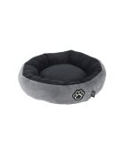 Cuscino rotondo in poliestere a forma di ciambella d50*h16cm grigio/nero