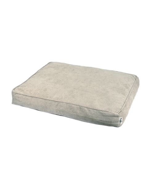 Coussin rectangle velours chenille polyester 100*80*15cm granit lin
