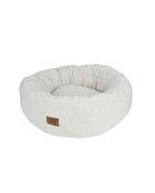 Coussin donut rond laine bouclee polyester d55*h20cm wooly ecru