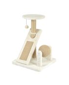 Kratzbaum-Spielstation mit Spielzeug und Kratzern H.54cm ecru nomad