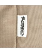 Ronde mand corduroy polyester d38*h16cm crafty hazelnut