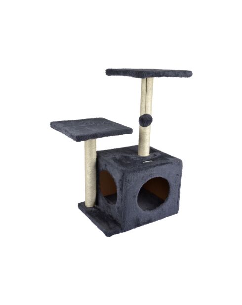 Albero per gatti con giocattolo e nicchia h60cm antracite