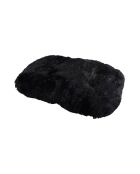 Cuscino reversibile in poliestere con fiocchi di neve 77* 50* h5cm nero soffice