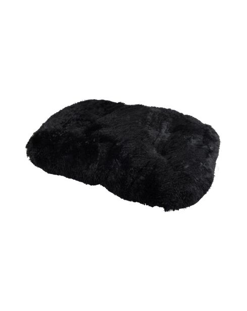 Cuscino reversibile in poliestere con fiocchi di neve 77* 50* h5cm nero soffice