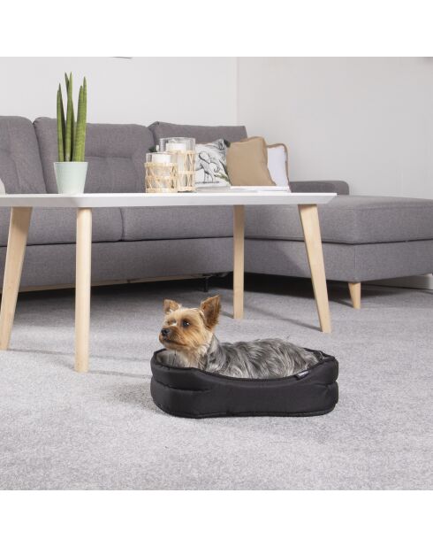 Cestino ovale 50*32 cm essenziale nero grigio