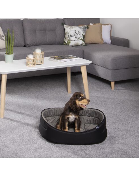 Cestino ovale 50*32 cm essenziale nero grigio