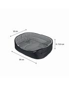 Cestino ovale 50*32 cm essenziale nero grigio