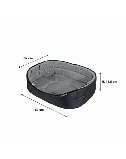 Cestino ovale 50*32 cm essenziale nero grigio