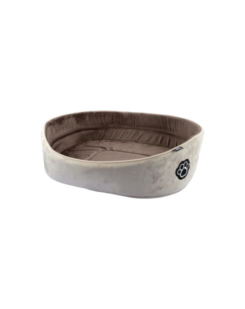 Cestino ovale in poliestere 45*27 cm patchy nocciola/beige