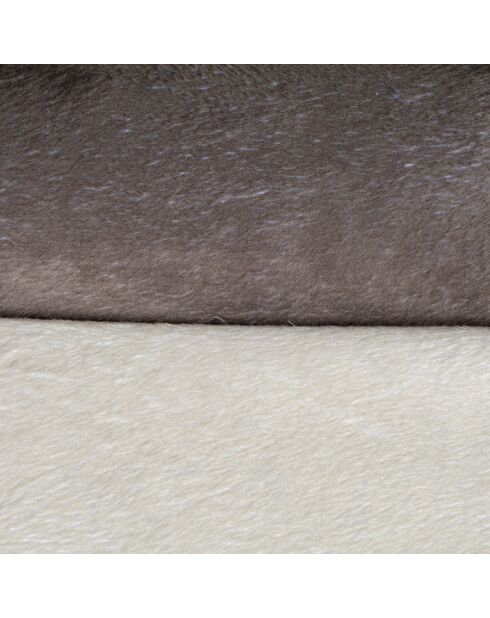 Cestino ovale in poliestere 45*27 cm patchy nocciola/beige