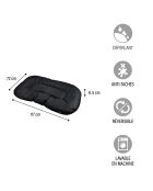 Cuscino reversibile a forma di fiocco di neve 117* 72 cm essenziale nero grigio