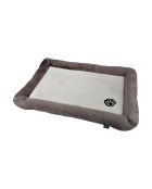 Coussin rectangle polyester 70*50cm patchy noiSette/beige