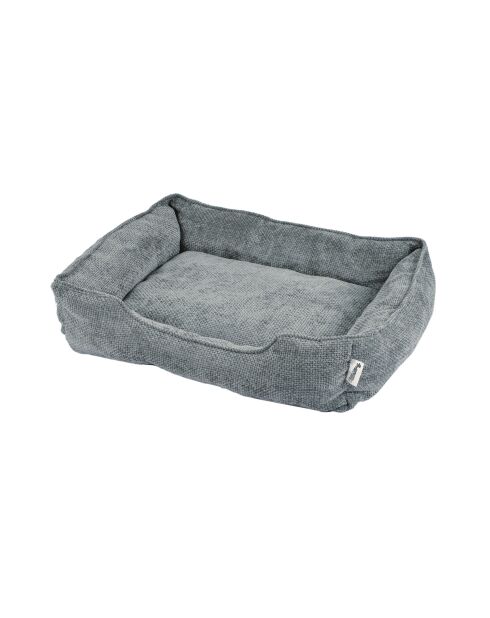 Cestino rettangolare in velluto ciniglia poliestere 73*60*20cm granito grigio