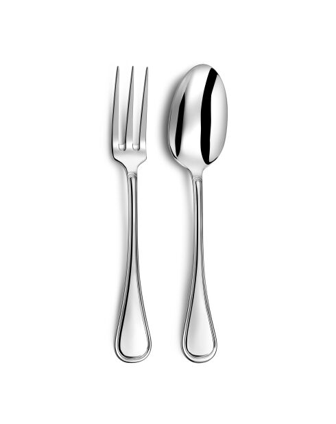 Couverts de table Lyrique - Fourchette et cuillère de service Acier inoxydable