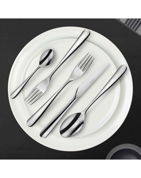 Couverts de table Alpha - Ménagère 24 pièces Acier inoxydable