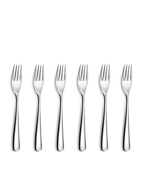 Couverts de table Alpha - Set de 6 fourchettes gateau Acier inoxydable
