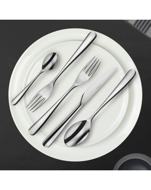 Couverts de table Alpha - Set de 6 fourchettes gateau Acier inoxydable