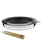 2 Malice-kachels met keramische coating met licht houten handvat - D.20/24cm