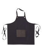 Honoré Stoffschürze mit schwarzer Tasche aus Kunstleder