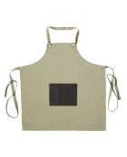 Honoré Stoffschürze mit beiger Tasche aus Kunstleder