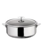 Sauteuse Eclipse inox avec couvercle - D.24cm