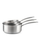 3 Casseroles inox Gourmet - D.16/18/20cm