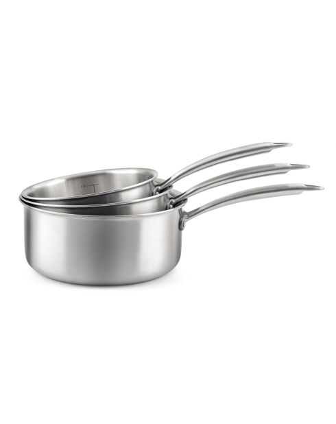 3 Casseroles inox Gourmet - D.16/18/20cm