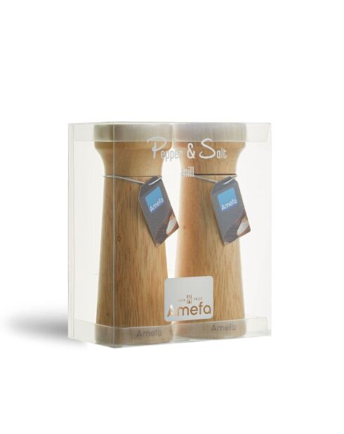 Duo de moulins poivre & sel Fanny bois naturel