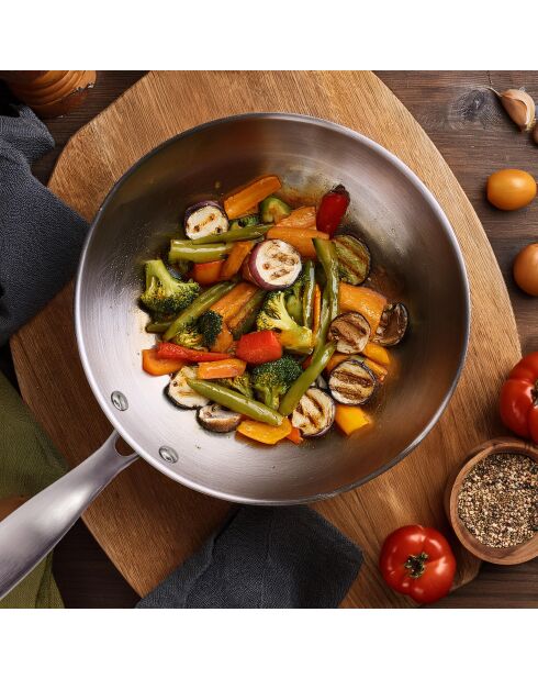 Wok inox Gourmet - D.28cm
