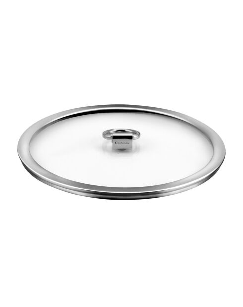 Kegeldeckel und Klappgriff aus Glas, Durchmesser 24 cm