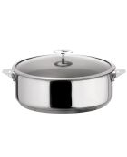 Sauteuse Eclipse inox avec couvercle - D.28cm