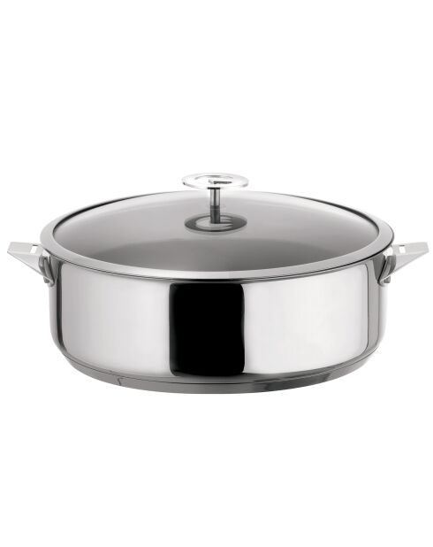 Sauteuse Eclipse inox avec couvercle - D.28cm