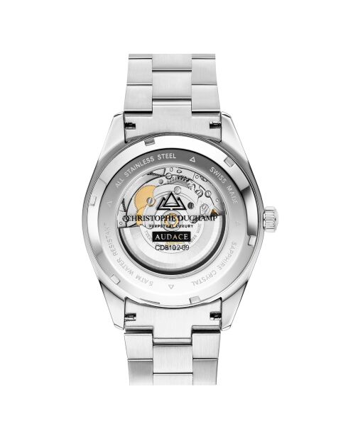 Montre Homme Automatique en Acier Audace argentée