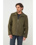 Veste manteau à bouclette Marion Kaki