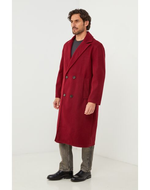 Manteau long Elise Bordeaux