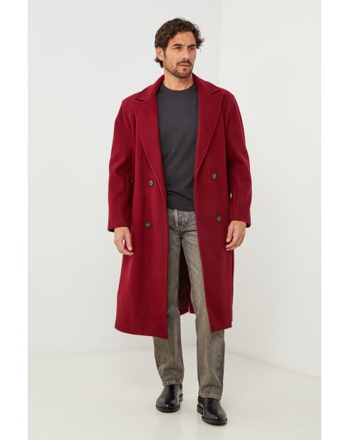 Manteau long Elise Bordeaux