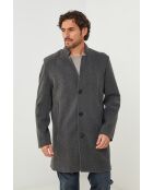 Manteau mi-long Mao Anthracite