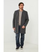 Manteau mi-long Mao Anthracite