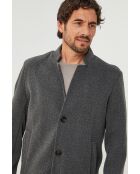 Manteau mi-long Mao Anthracite
