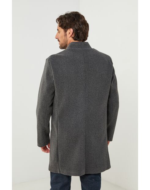 Manteau mi-long Mao Anthracite