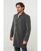 Manteau mi-long Mao Anthracite