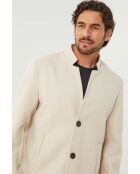 Cappotto di media lunghezza beige Mao