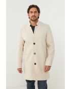 Cappotto di media lunghezza beige Mao