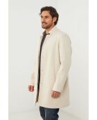 Cappotto di media lunghezza beige Mao