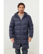 Doudoune long à capuche Axelle Marine