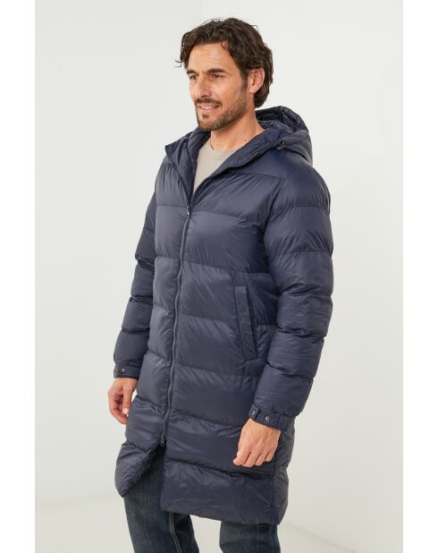 Doudoune long à capuche Axelle Marine