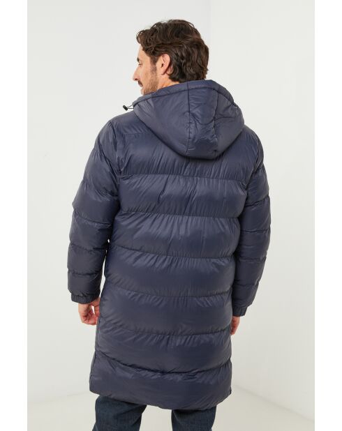 Doudoune long à capuche Axelle Marine