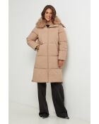 Doudoune mi-long Luna Camel