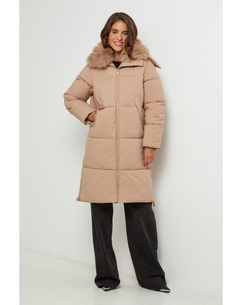 Doudoune mi-long Luna Camel