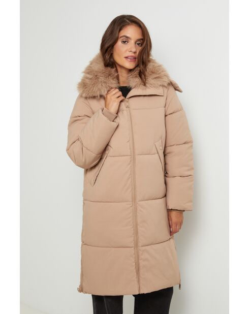 Doudoune mi-long Luna Camel